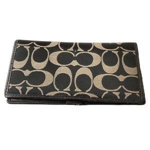 Coach signature check book cover